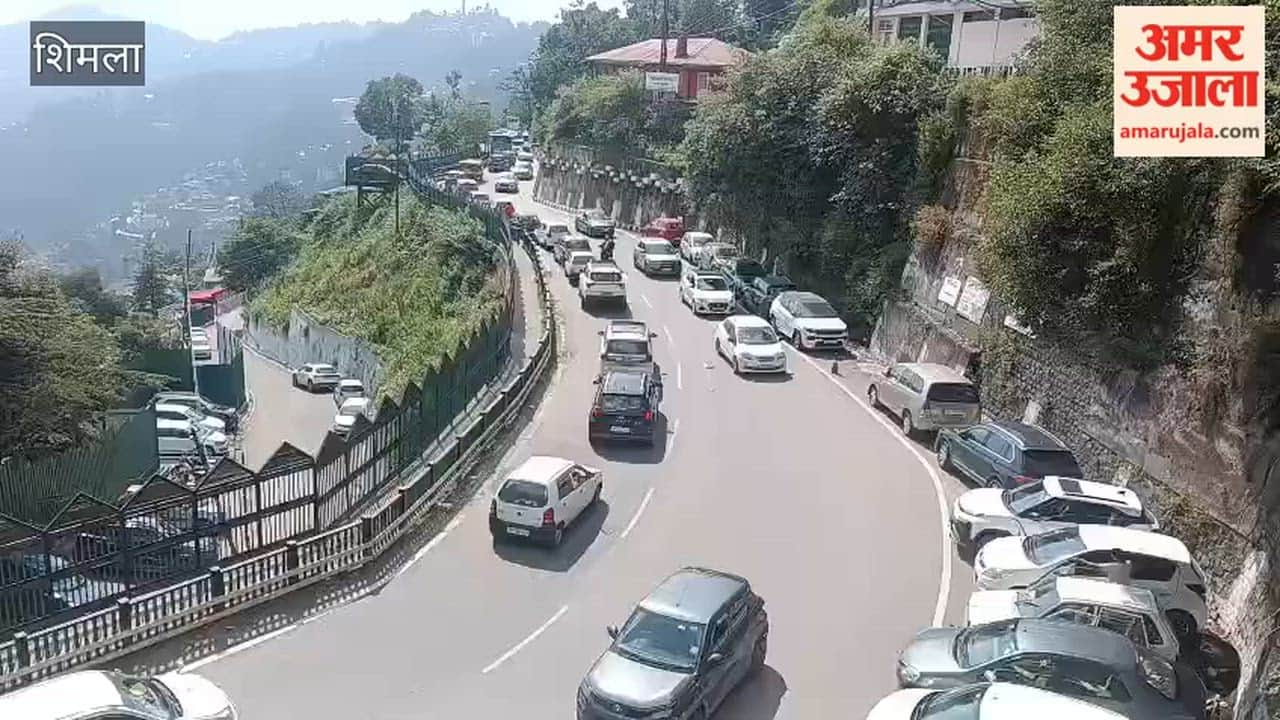 weekend traffic jam on circular road shimla tourist rush