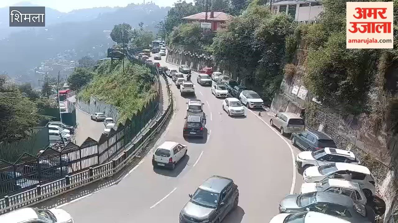 weekend traffic jam on circular road shimla tourist rush
