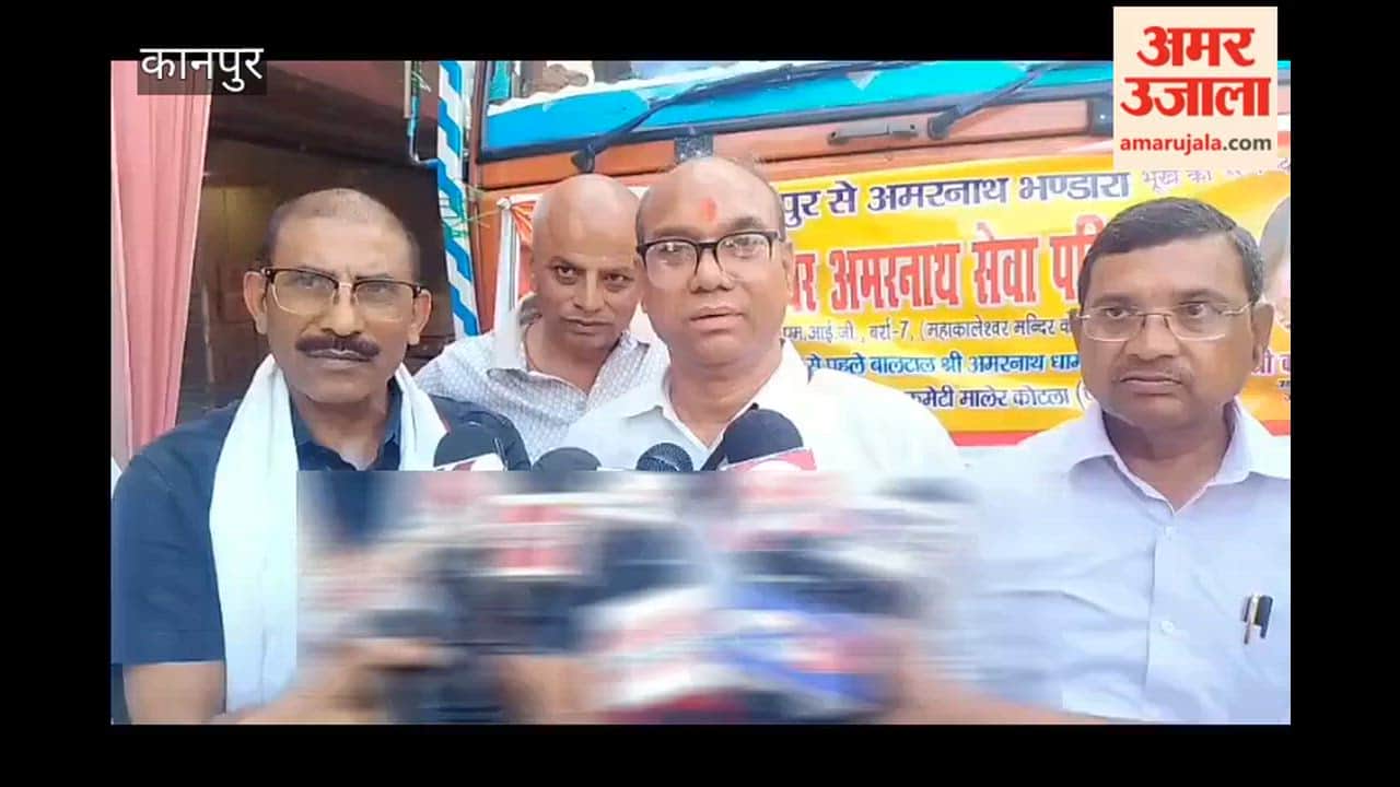 Trucks loaded with rations dispatched for *bhandaras* during the Baba Amarnath Yatra