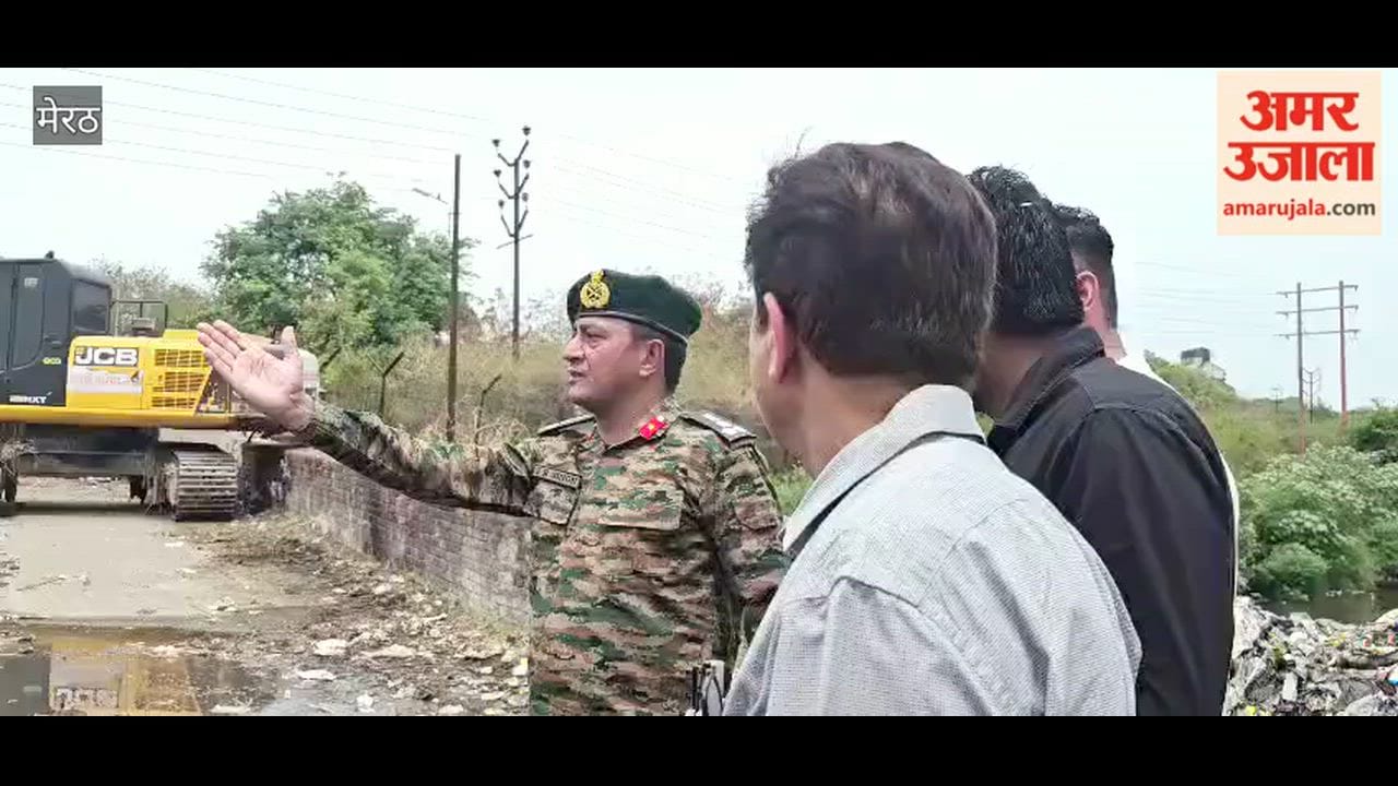 Meerut: Cantonment Board Inspects Abu Drain Cleaning, Plans Mini STP at Kasampur