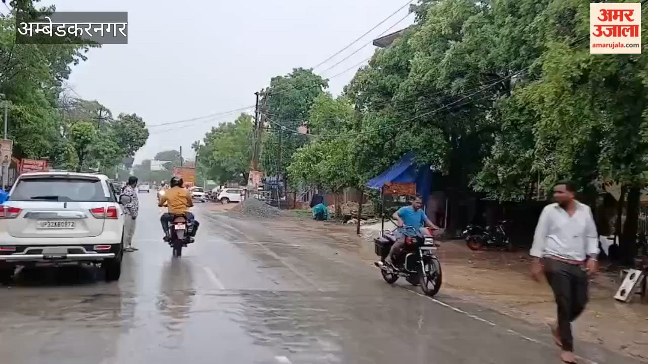 अंबेडकरनगर में बारिश के बीच सेवानिवृत्त जेल अधीक्षक के काफिले पर गिरा पेड़, बाल-बाल बचे