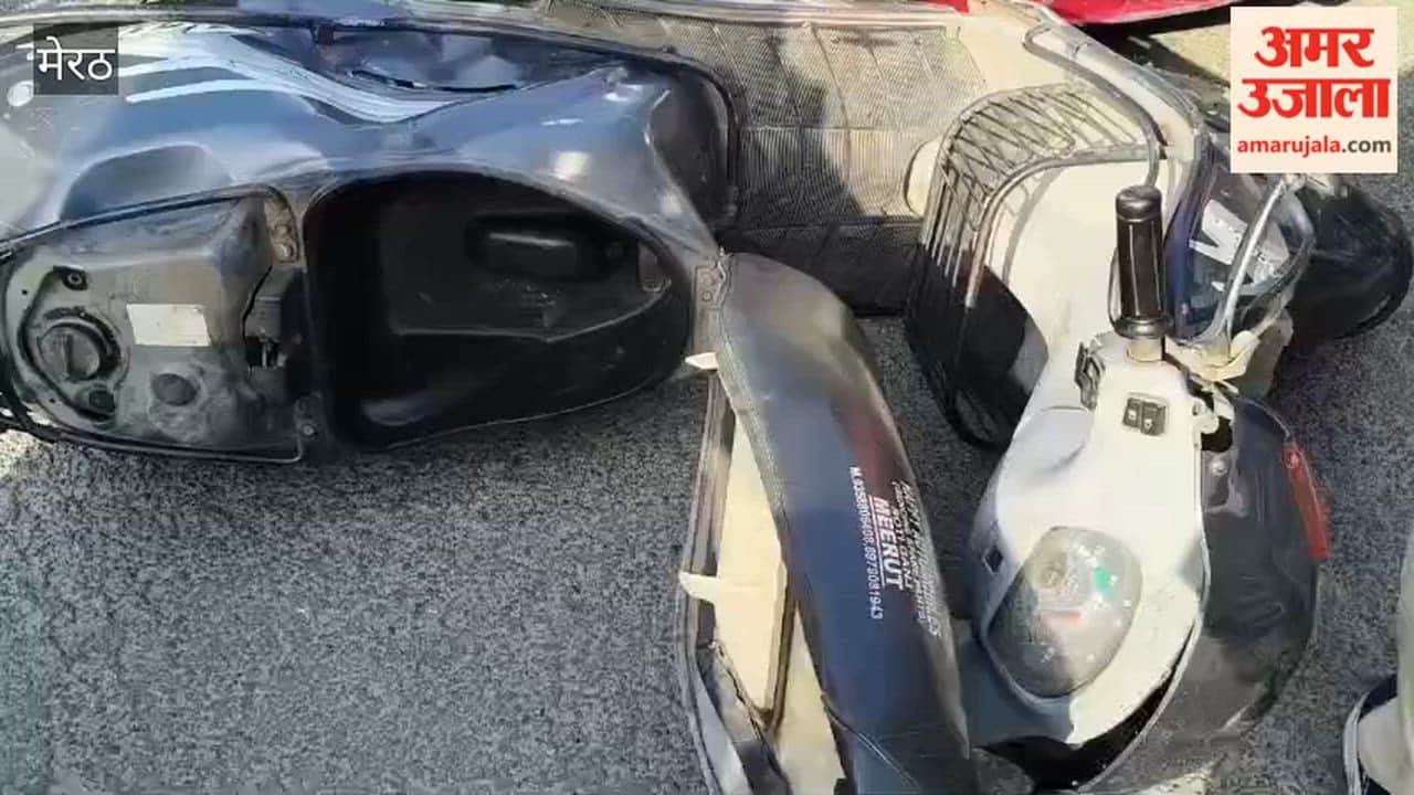 Woman riding a speeding car hits a girl riding a scooter, leg broken