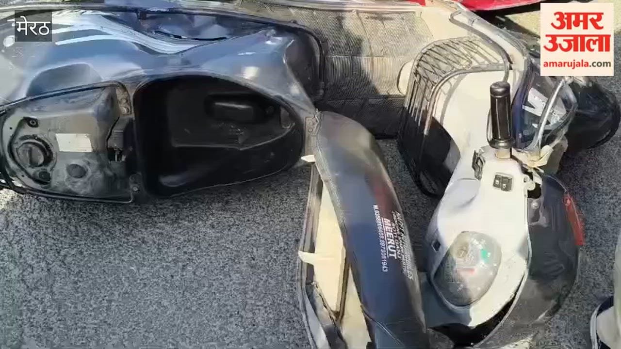 Woman riding a speeding car hits a girl riding a scooter, leg broken