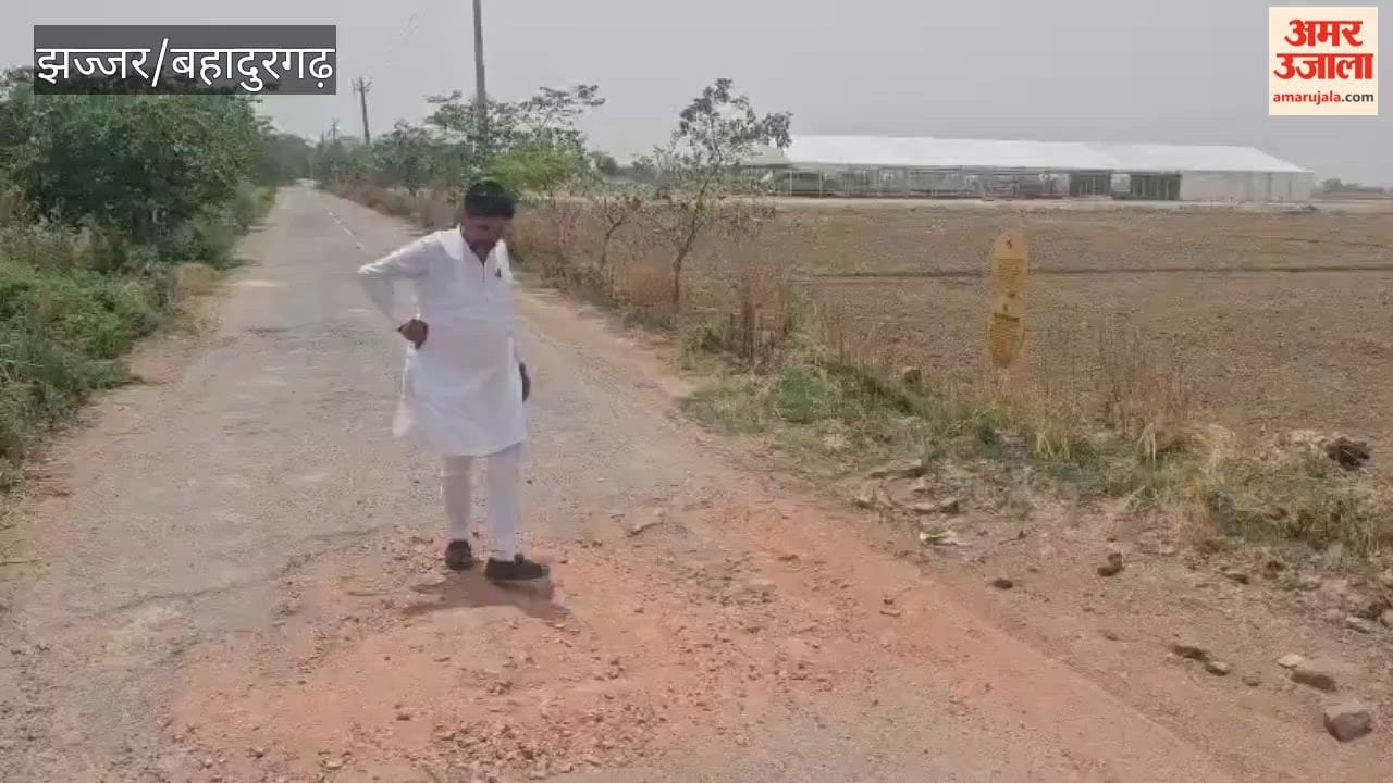 JJP State Vice President demands road construction before CM Saini rally on 17th june in bahadurgarh