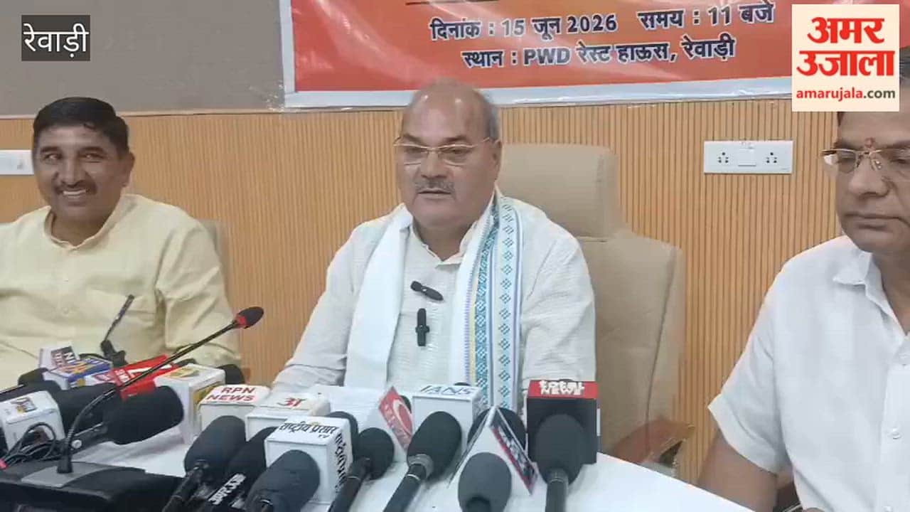Rewari MLA Laxman Yadav held a press conference on the Modi government completing 12 years.