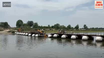 Pontoon bridge collapses in Bateshwar in Agra