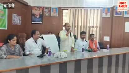 Tharali: REAP project distributes cheques to disaster-affected shopkeepers of Chepado and Devrada.