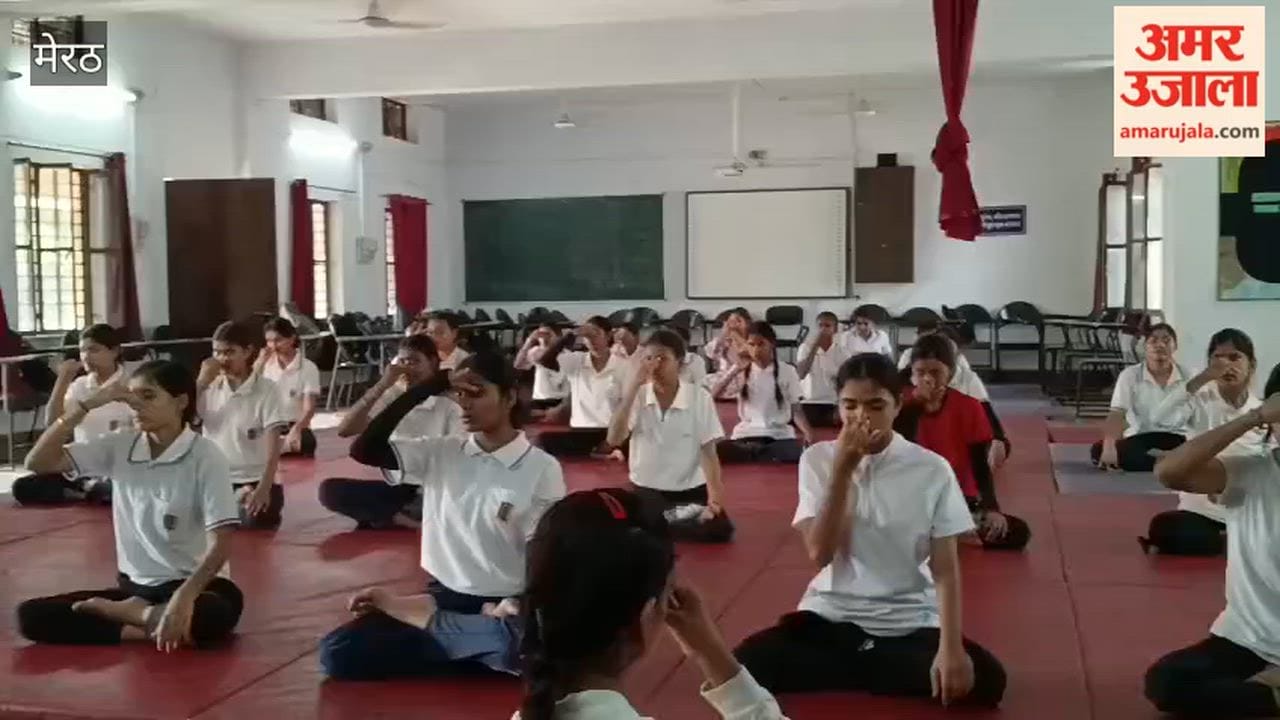 80 girl students practiced Surya Namaskar as part of International Yoga Week Sangam 2026.