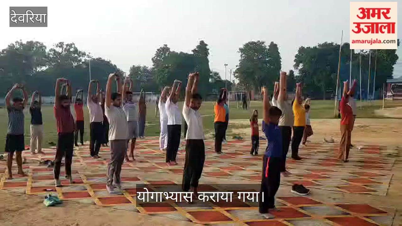 People participated enthusiastically in the yoga camp on the second day.