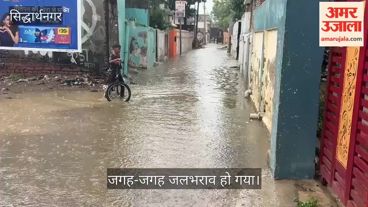 The weather changed; waterlogging occurred following rain accompanied by strong winds.