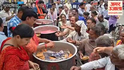 Community feast on Bada Mangal Prasad distributed to devotees