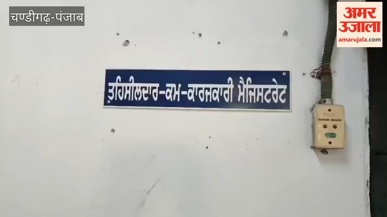 A young man created a ruckus in the Tehsildar's office, both men's clothes were torn in the scuffle; the police detained the young man.