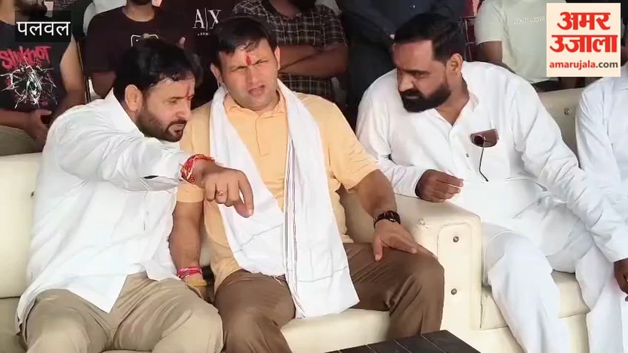 Tire weightlifting competition held in Ghodi Palwal Sports Minister Gaurav Gautam attended event