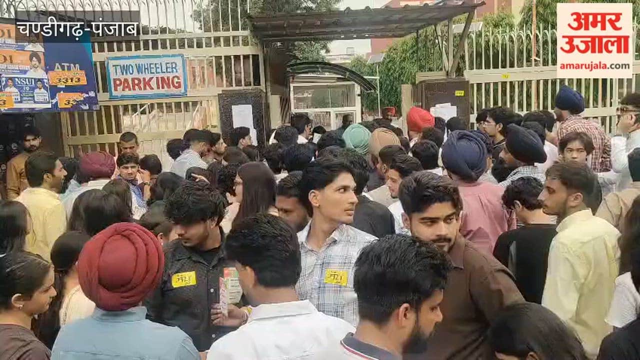 Students thronged DAV College, Chandigarh, for the student union elections.