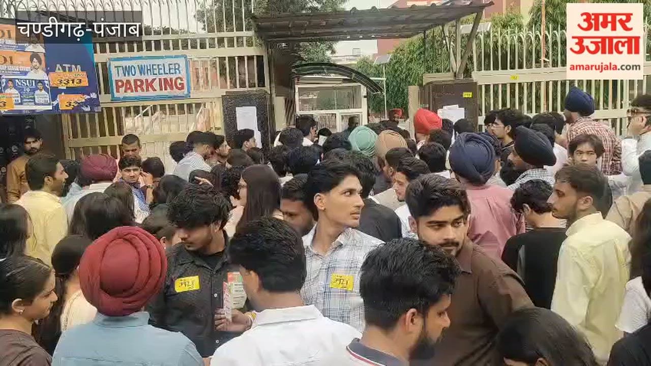 Students thronged DAV College, Chandigarh, for the student union elections.