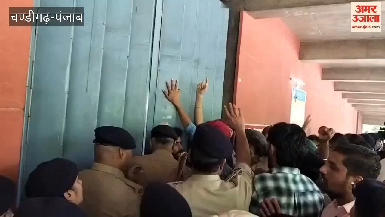 Students create a ruckus after being denied entry to PU's Law Department.
