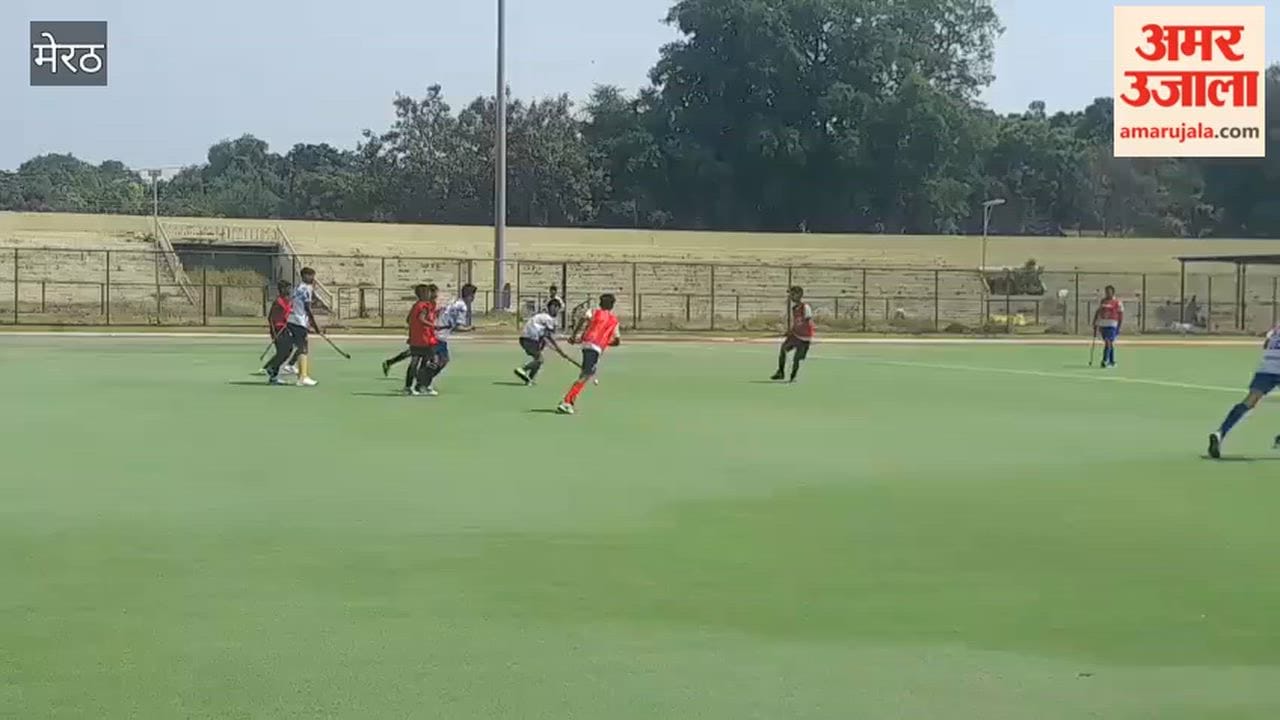 Meerut: Hockey match organized between Quantum International School and Stadium B Team.