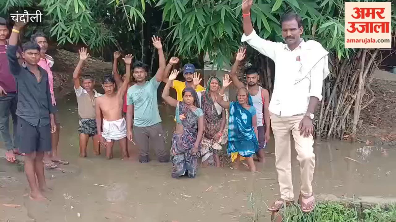 Villagers stage protest over waterlogging on main road Dalit settlement