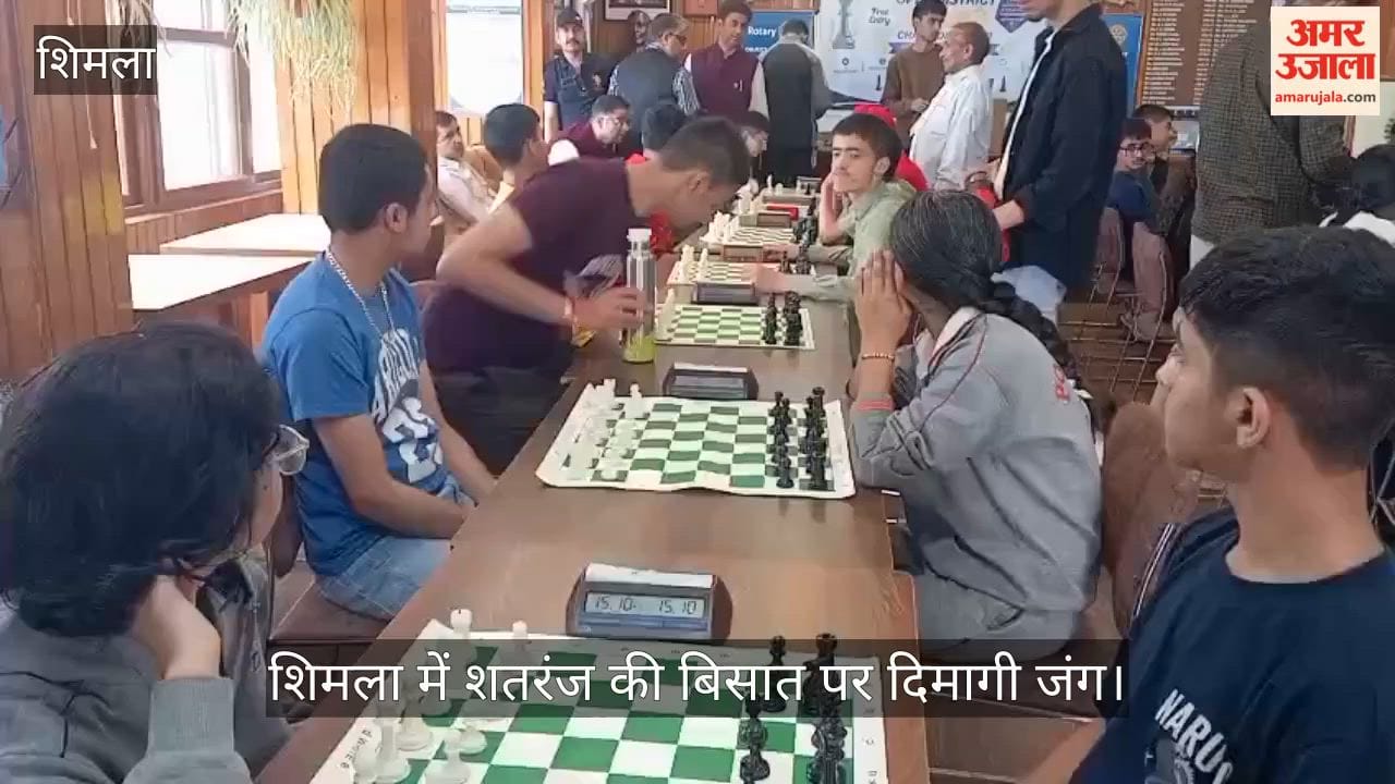 A battle of wits on the chessboard in Shimla; players gather for the Rotary Club championship.