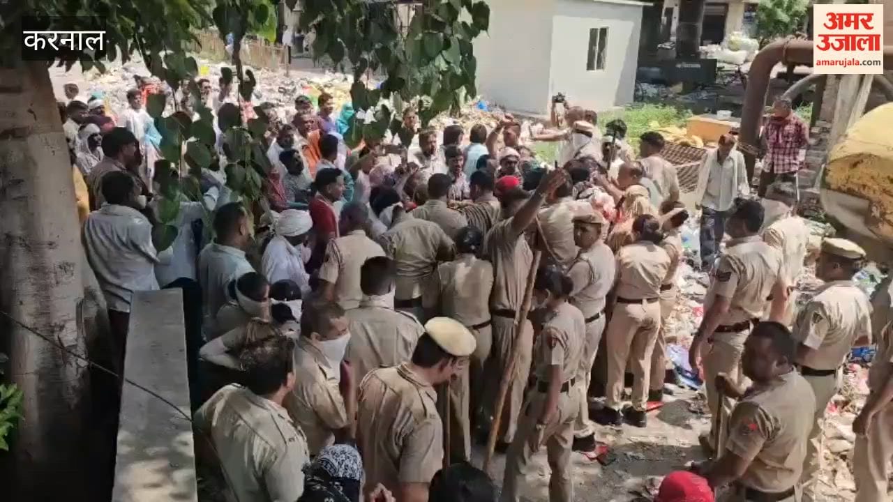 Clash between police and sanitation workers over garbage collection in Karnal; police detain 20 people.