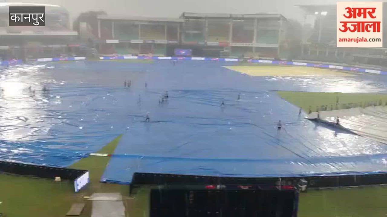 UP T-20 League: Heavy rain halts Meerut vs. Lucknow match; ground had to be covered