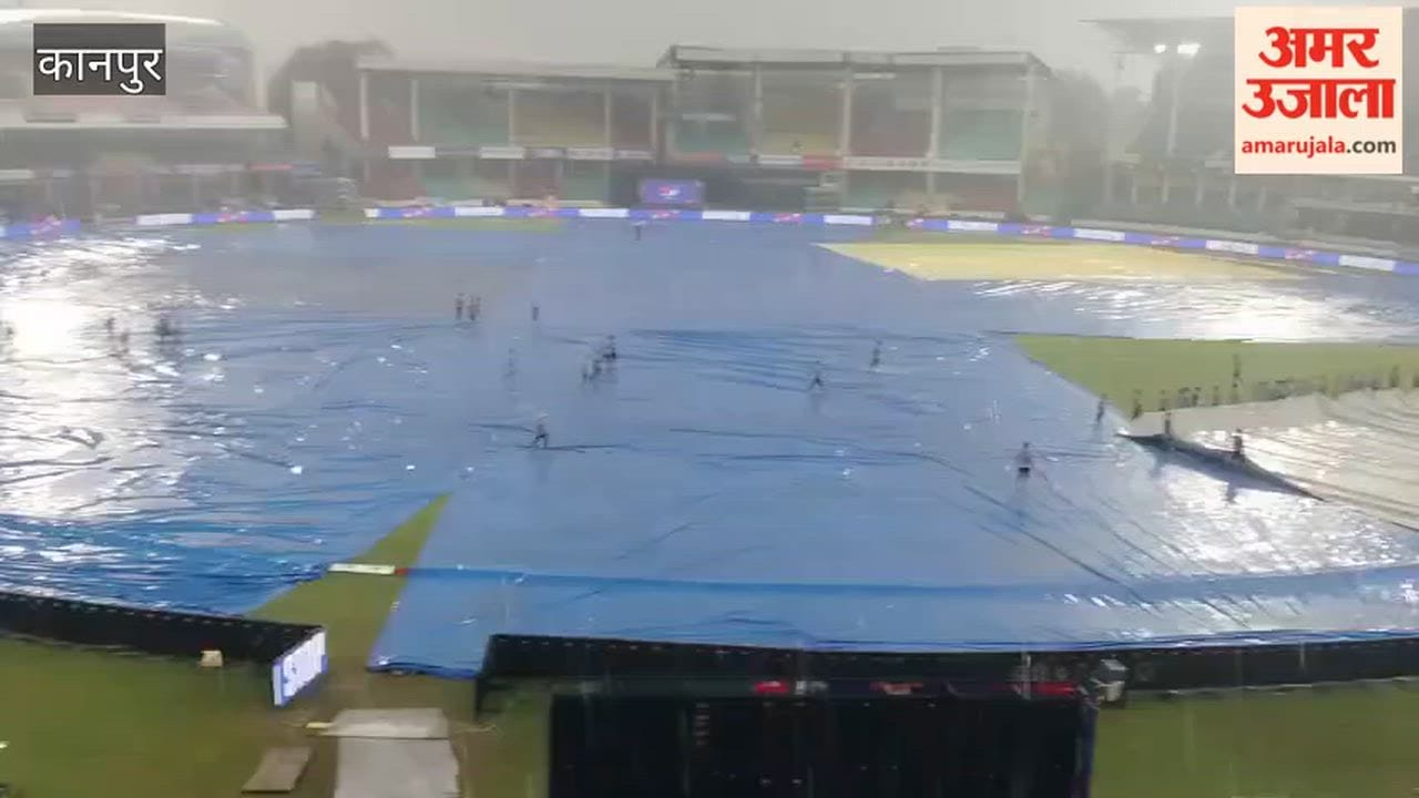 UP T-20 League: Heavy rain halts Meerut vs. Lucknow match; ground had to be covered