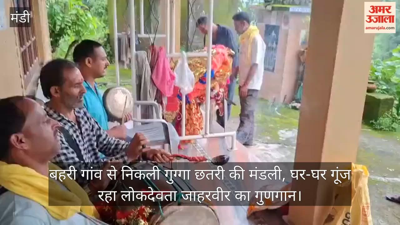 The Gugga Chhatri procession has set out from Bahri village; praises of the folk deity Jaharveer are echoing from house to house.