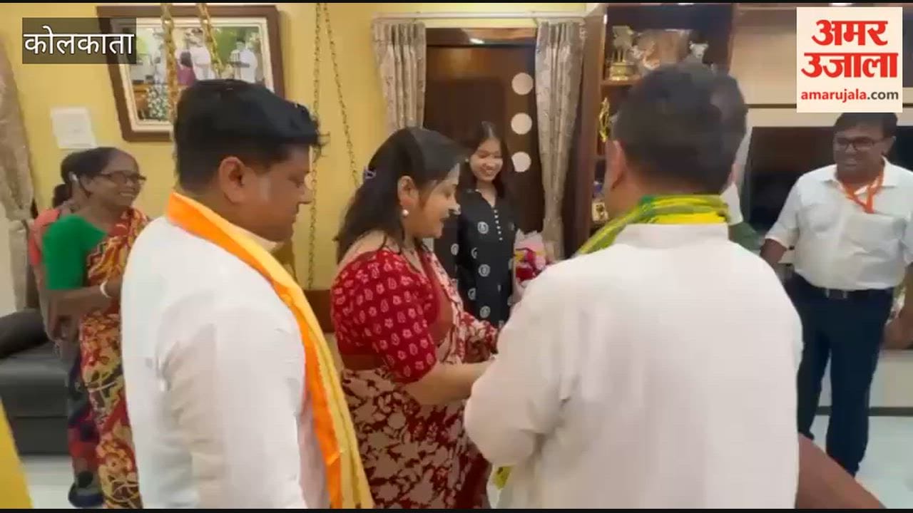 CM Suvendu Visits Union Minister Sukanta’s Home, Blesses Children