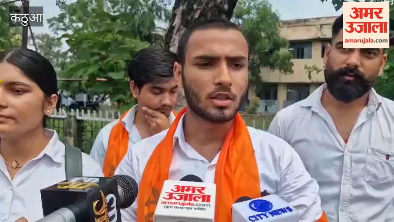 ABVP's victory in the Panjab University student elections celebrated in Kathua