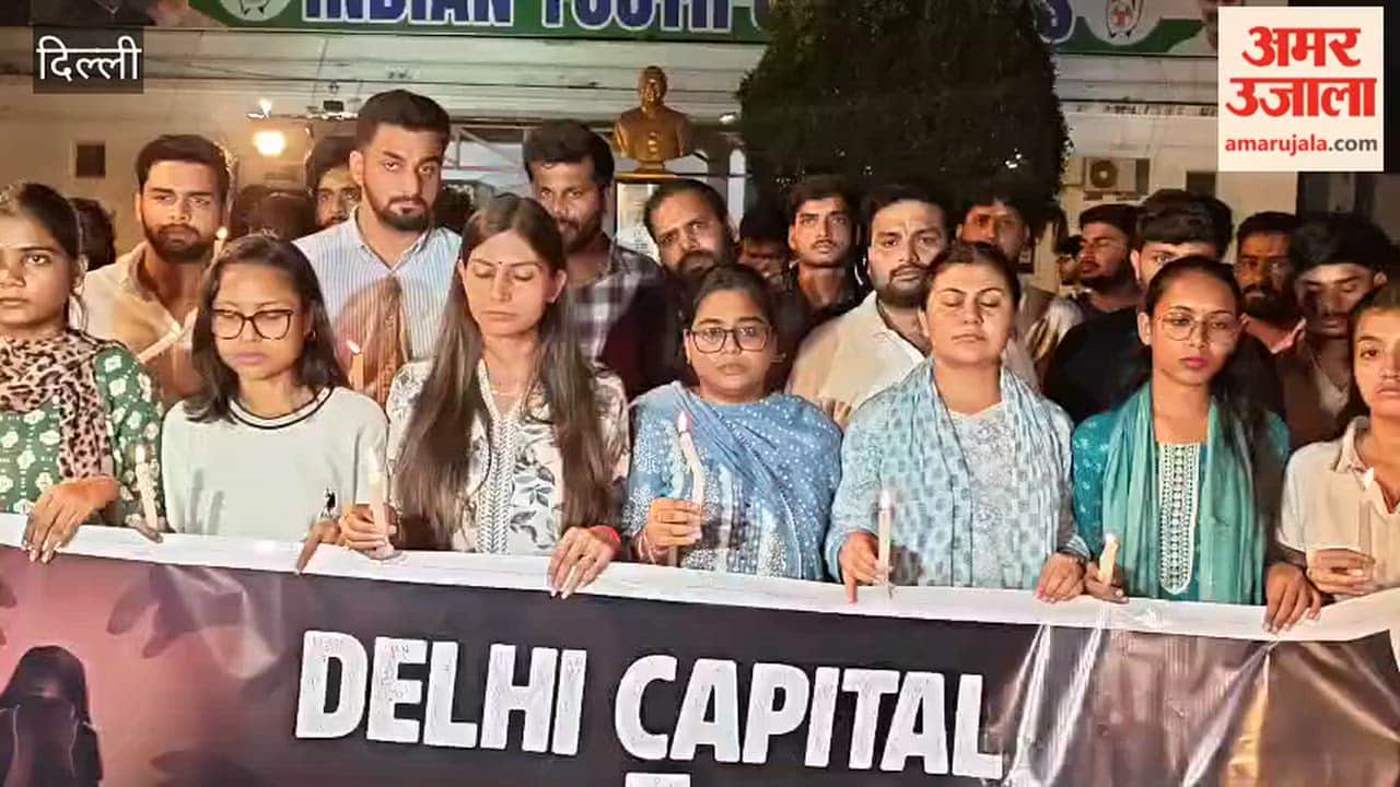 NSUI organized a candlelight march to demand justice for the rape survivor