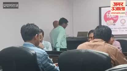 Pramod Kumar Dwivedi delivering a lecture during Hindi Month 2026 Assistant Director (Official Language) Motilal Nehru National Institute of Technology, Allahabad