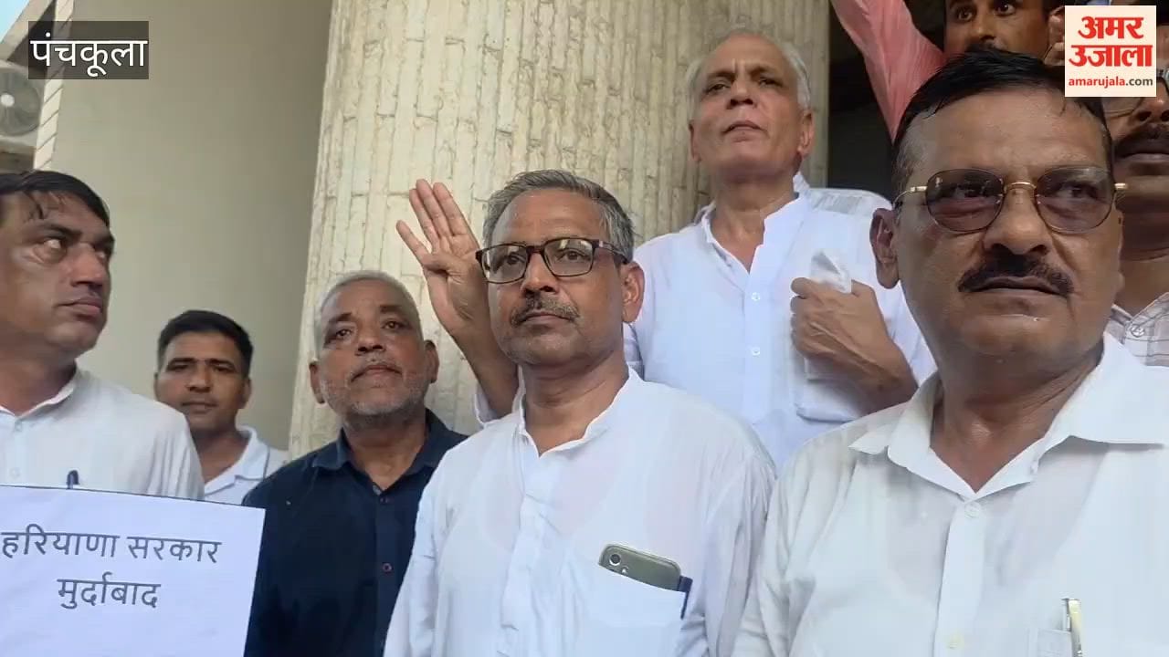 Protest by the Haryana Electricity Employees and Engineers Joint Front in Panchkula Sector 4.