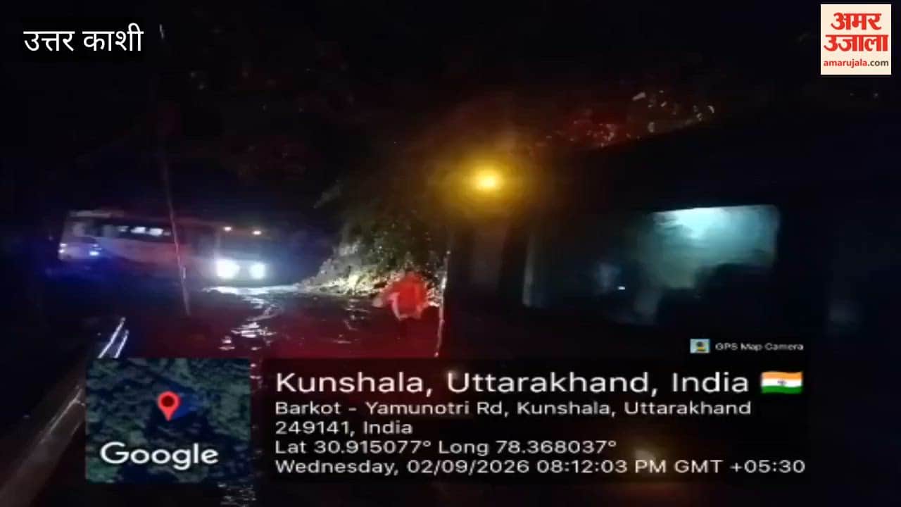 Yamunotri Highway blocked at several points due to rain traffic halted by falling debris and rocks