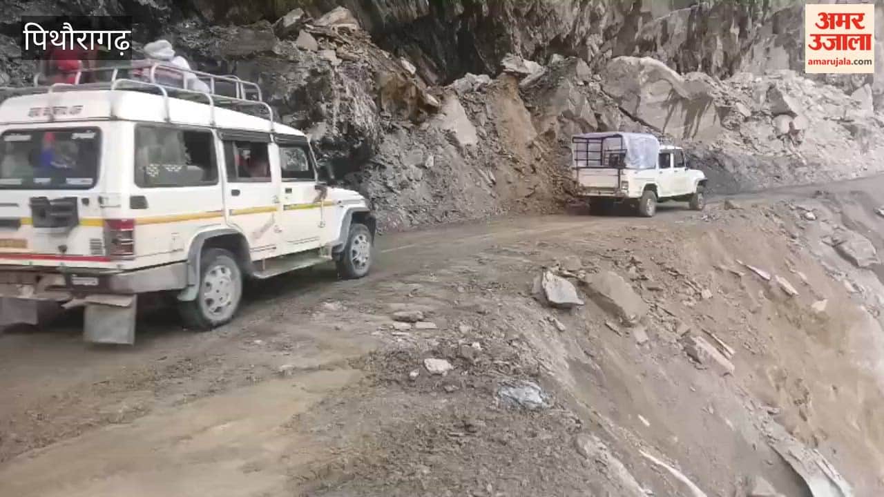 An ambulance transporting the mortal remains of an inspector from Jharkhand remained stranded for six hours on a road blocked by a landslide.
