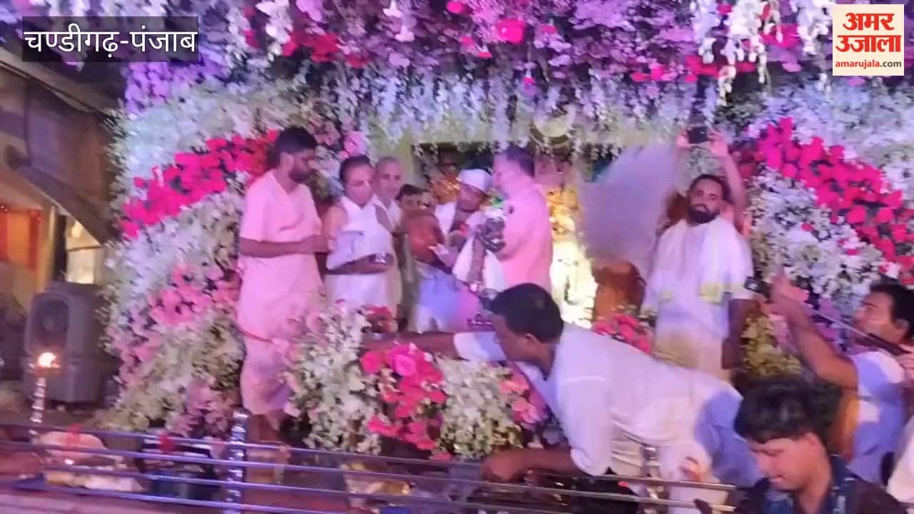 Janmashtami celebrations in full swing at the Math Mandir in Chandigarh's Sector 20.