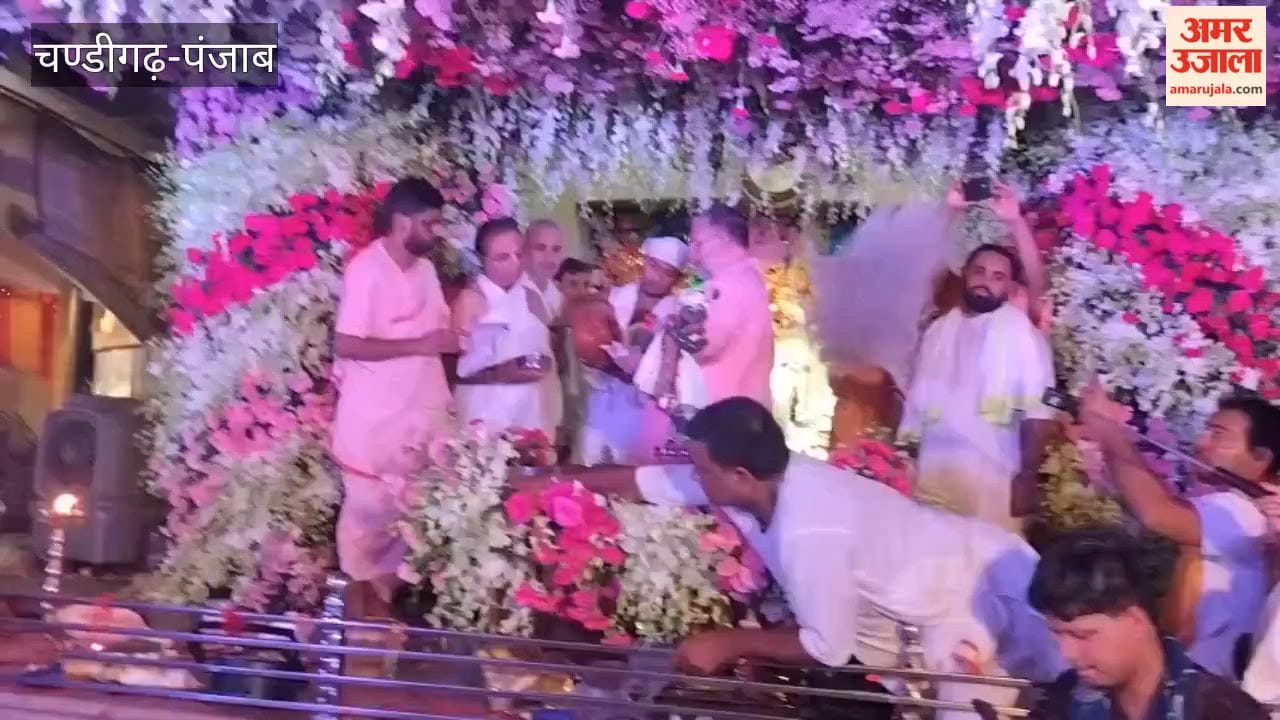 Janmashtami celebrations in full swing at the Math Mandir in Chandigarh's Sector 20.
