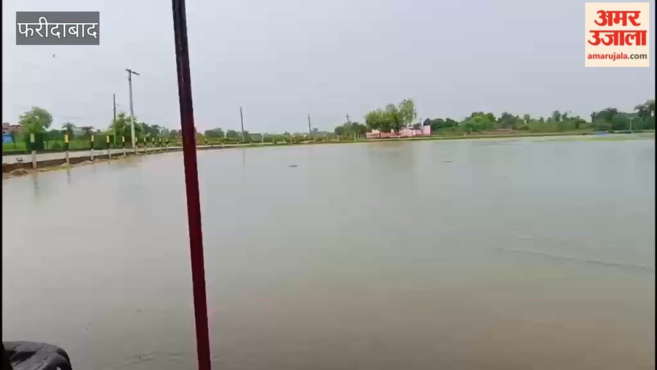 Waterlogging at the Faridabad ground due to continuous rain; several cricket matches cancelled