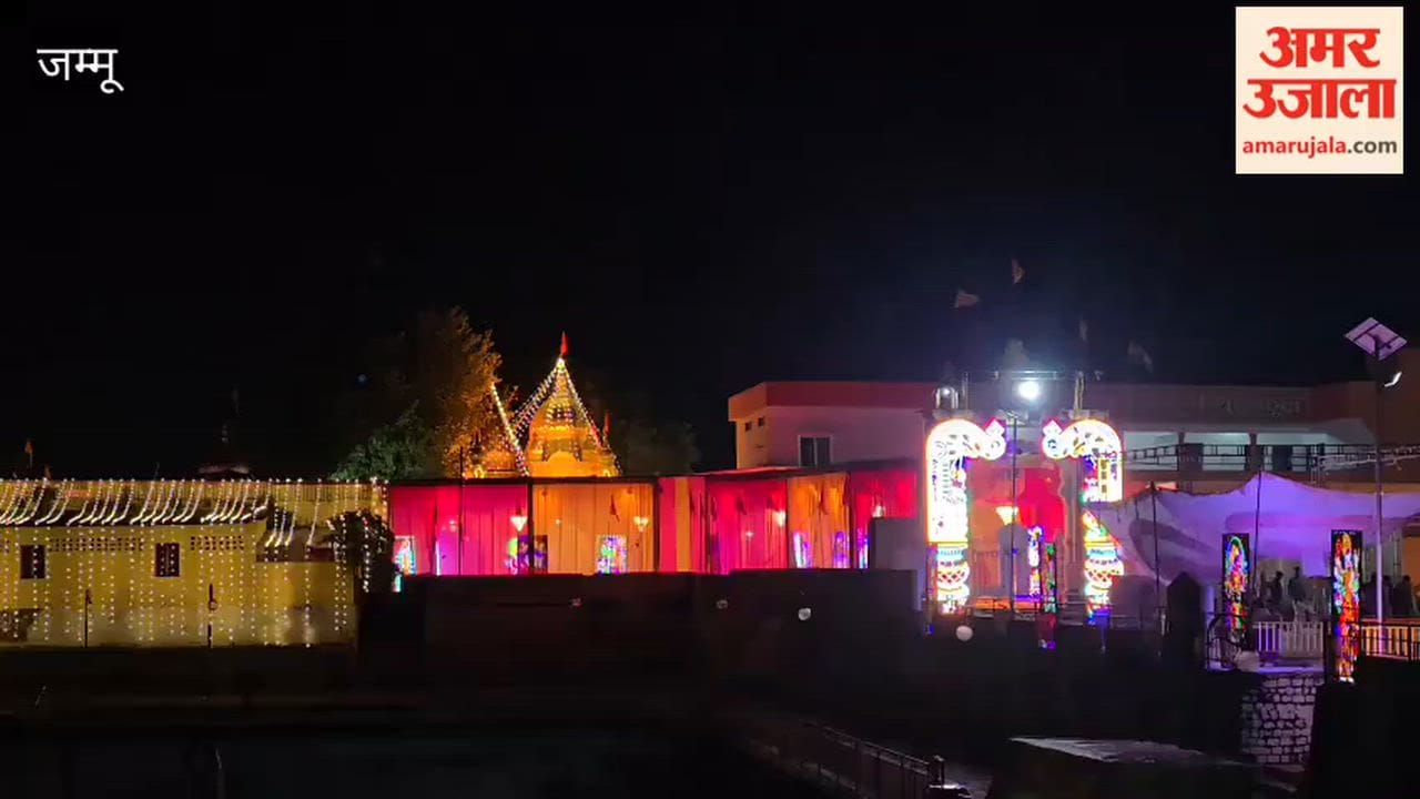 Elaborate decorations are underway at Narsingh Dham, Ghagwal, for Shri Krishna Janmashtami.