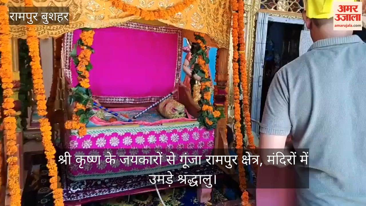 Video: Rampur region echoes with chants of 'Jai Shri Krishna'; devotees flock to temples.