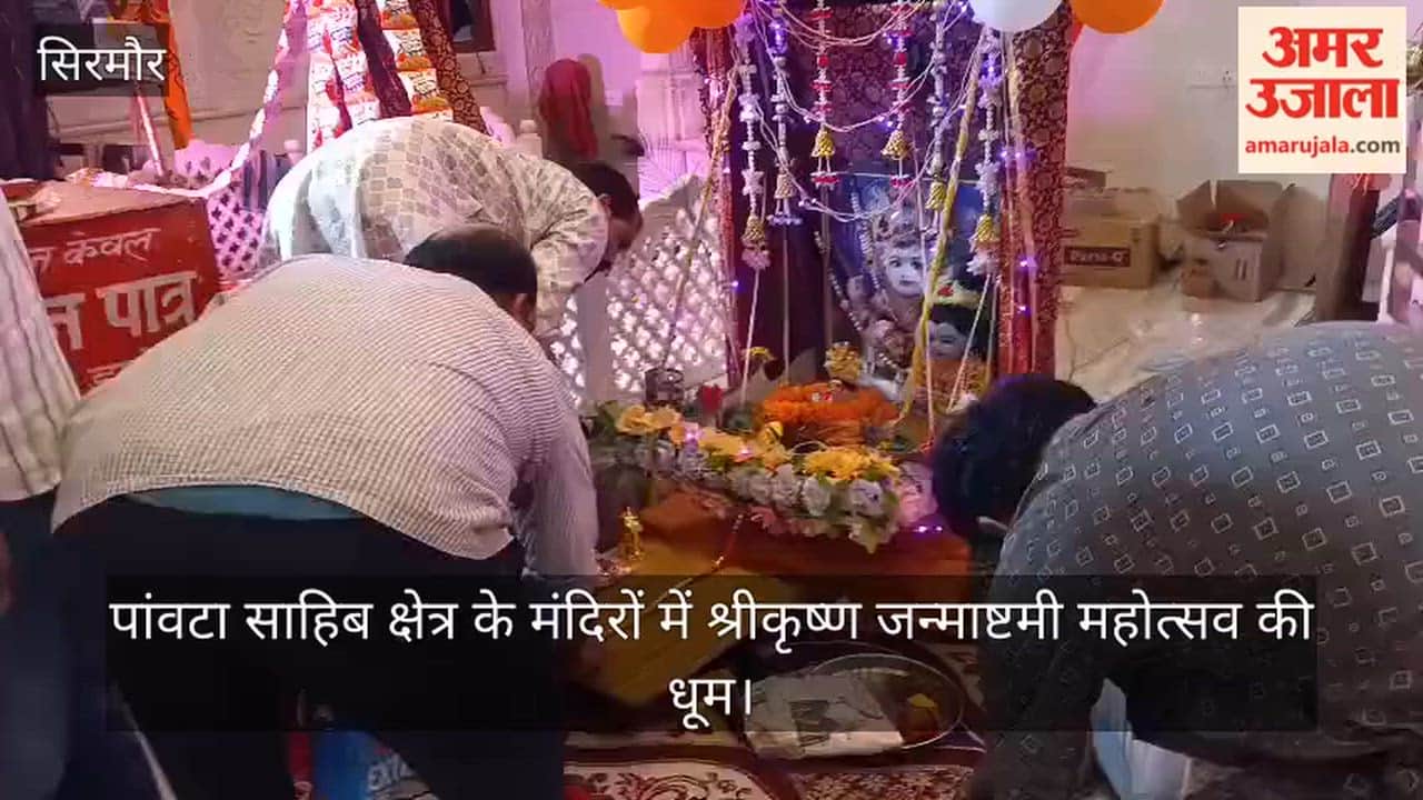 Video: Sri Krishna Janmashtami celebrations in full swing at temples in the Paonta Sahib area.