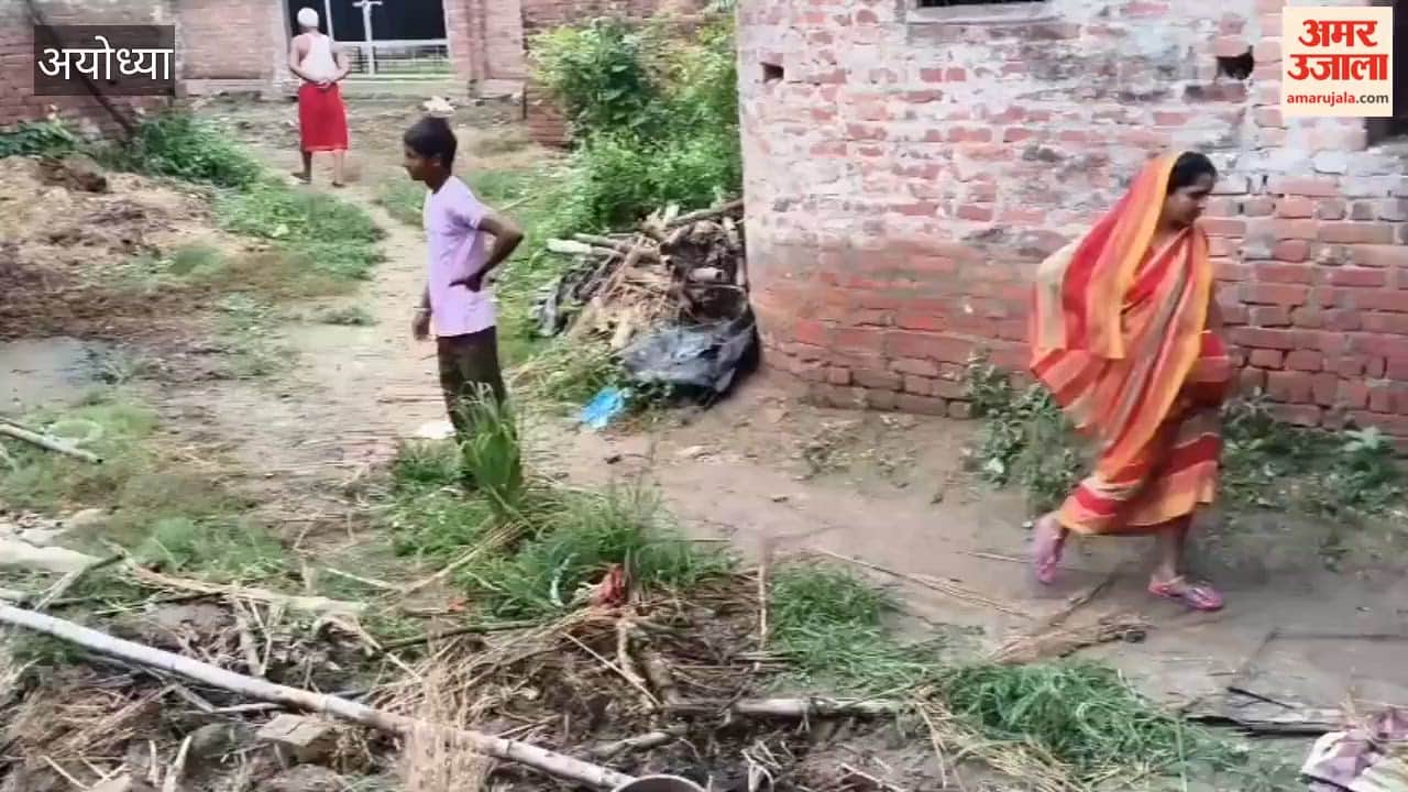 अयोध्या के तारुन में बारिश से किसान की सार ढही, चार मवेशियों की मौत, दो घायल