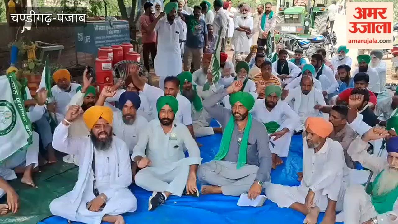 Farmers stage a sit-in protest outside the Powercom office in Kotkapura over power cuts.