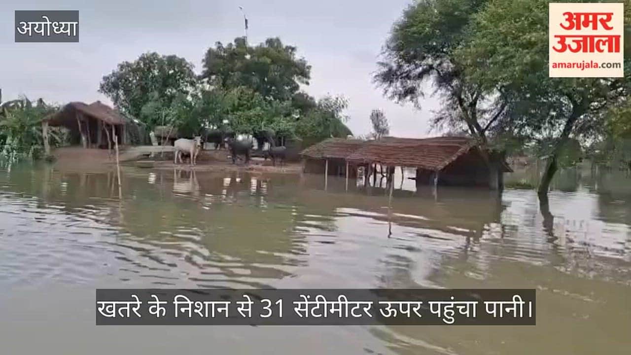 VIDEO: सरयू का जलस्तर बढ़ा, फिर गहराया बाढ़ का संकट, खतरे के निशान से 31 सेंटीमीटर ऊपर पहुंचा पानी