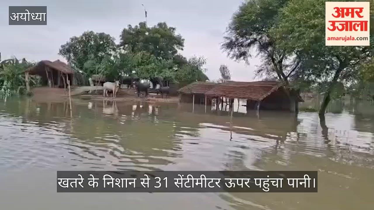 VIDEO: सरयू का जलस्तर बढ़ा, फिर गहराया बाढ़ का संकट, खतरे के निशान से 31 सेंटीमीटर ऊपर पहुंचा पानी