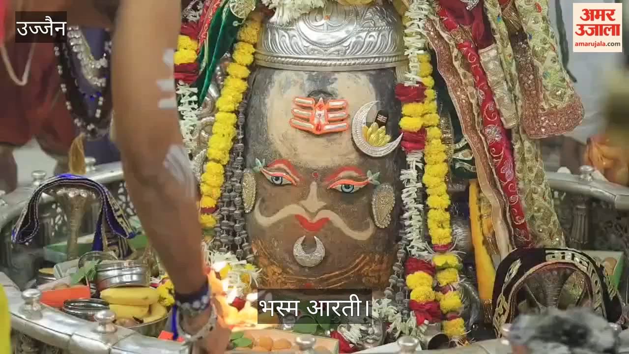 Ujjain: Mahakal Adorned with Tripund and Dry Fruits During Bhasma Aarti, Temple Echoes with Jai Mahakal