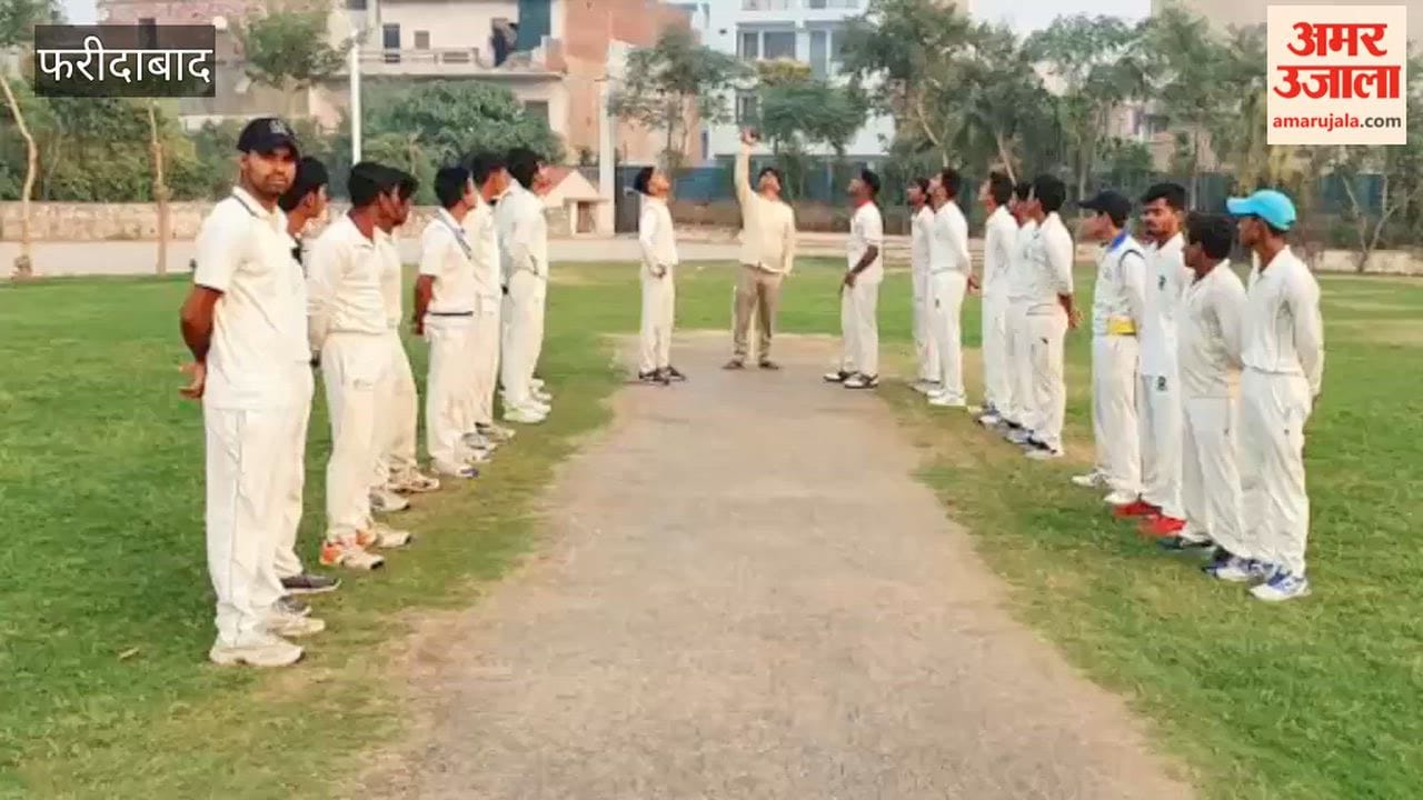 Faridabad team won bronze medal in state-level cricket matches