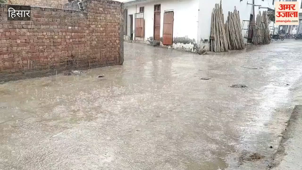 People in Hansi get relief from humidity and heat after rain.
