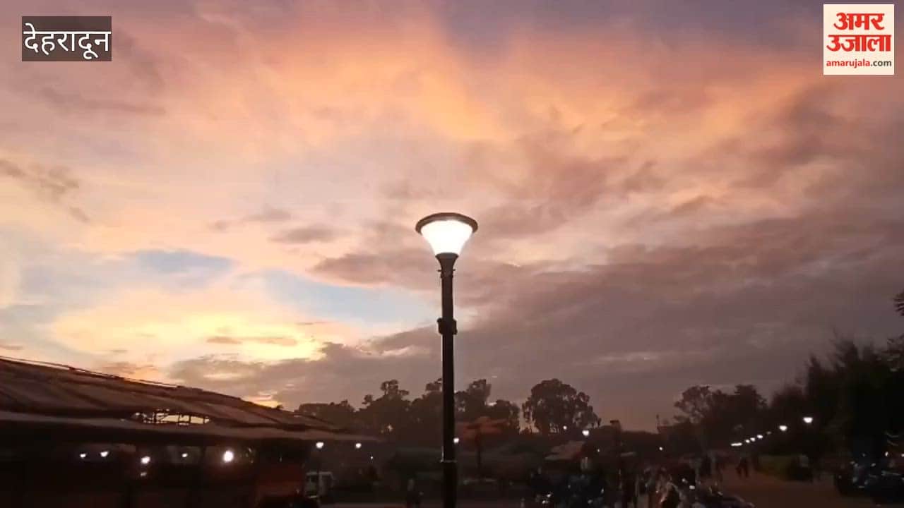 Dehradun: A pink hue spread across the sky in the evening after a day of light, steady rain