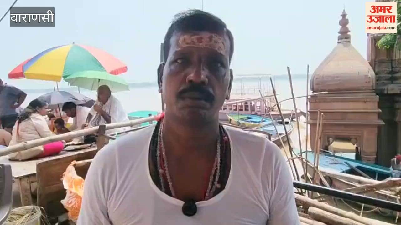 Ganga water level recedes bustle returns to ghats