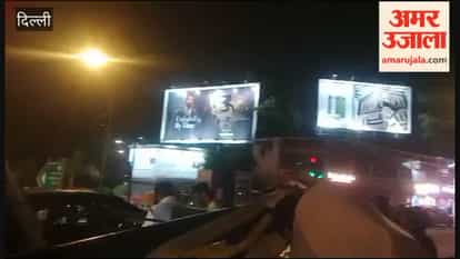 A traffic signal pole fell on an auto-rickshaw and a scooter in Connaught Place